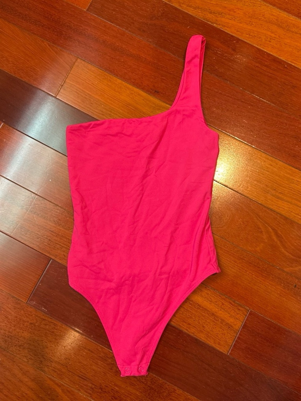 Babaton One-Shoulder Bodysuit - Hot Pink
